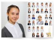 Выпускной альбом для 4 класса Акварель ваша школа на обложке 3 разворота Москва Санкт-Петербург заказать выпускной альбом